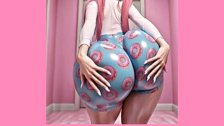 Redhead slut super big ass animation