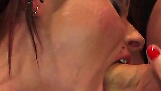 Bald BBC Bull Pounds 4 Drooling Sluts in Pool Gangbang!