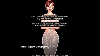 Hot Wife Emily Flashes Thigh to Neighbor - Uncensored Cheating Action