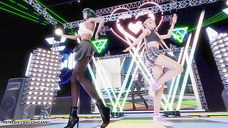 [mmd] Sunlight Marie Rose Tamaki Sexy Striptease Doa Hentai Uncensored 4K 60fps