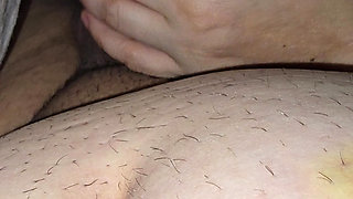 Step mom hand relax step son dick with a tasty handjob