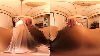 Charming Japanese teen VR breathtaking xxx scene