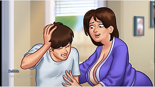 Summertime Saga - Debbie Shower and Nipple Slips