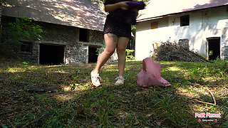 I Masturbate in Front of an Abandoned Farm!