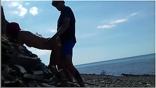 Real Amateur Doggystyle On The Beach