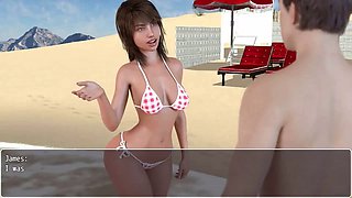 Laura's Naughty Confessions: sexy women flaunting seductive bikinis at the beach - Episode 31