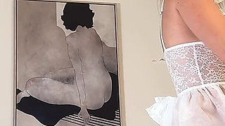Hot Blonde Short Skirt Lover Beautiful Girl Comes for a Fashion Try on Haul Turns Out a Porn Casting