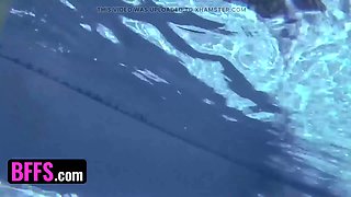 Bffs - Keisha Grey and her crazy gfs in swimsuit get wild in hot Summer Day by the pool