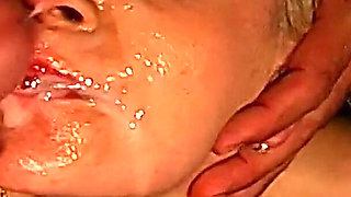 Blondie Fists Curvy's Asshole, Squirt Geyser in Face!