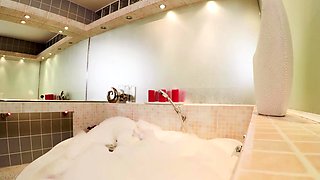 Naughty blonde teen slut enjoying hardcore gang banging fun