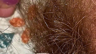Super Thick and Long Plussy Hair Bush Closeup