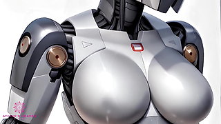 Busty Sex Robot Challenges You To Cum On Her Big Tits- Close up - POV - AI