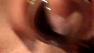 Sexy maid in latex and stockings is fucked by the nasty boss of the house