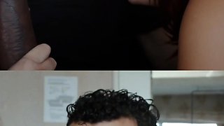 Nicole Doshi and Kazumi Double Blowjob Alex Jones HUGE Cock