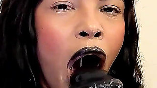 Sucking My New 20" Toy I Get Really Sloppy and Explode Cum in My Mouth