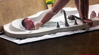 Tall Goddess Gia - Bathtub Foot Domination