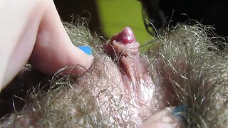 Super Hairy Bush Girl With Big Clit Masturbation And Orgasm 10 Min