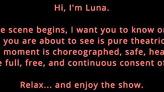 Luna's Whipped Cream Fantasy - Strict Rope Hogtie & Ballgag in Black Pantyhose, Crotch Rope
