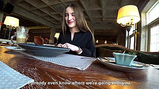 An Ex-girlfriend Gave a Blowjob in a Restaurant and I Fucked Her Hard After Dinner - Anny Walker