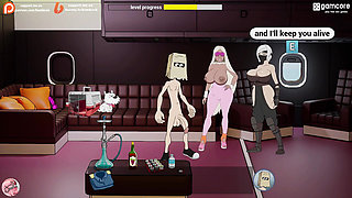 Two cocks at the same time in the ass futanari threesome scene (Fuckerman Skyfuck #4) - Jazziuu