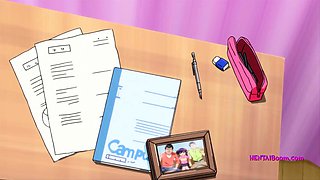 Horny Anime Schoolgirl Bent Over Desk for Intense Sex