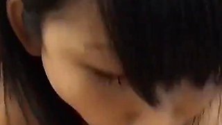 My Lover a Slutty Asian Girlfriend with Pussy Hair and Brunette Spreads Her Legs to Get Her Pussy Stretched