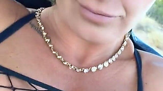 Tits Falling Out in Sand Rail