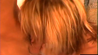 Blonde MILF in Black Boots Rides Muscular Stud in Bright