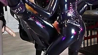 Three Ladies Gangbang a Rubber Whore