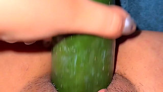 My Chubby Cunt Takes a Cucumber
