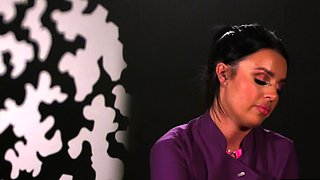 Bigtitted voyeur masseue oiling wanker