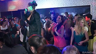 Reality porn video in the club with drunk chicks having sex