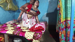 Hot Indian Desi Bhabhi Romance and Kissing Scenes and Fucked by Her Old Boyfriend at Home