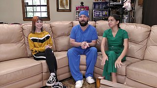 Gyno bondage orgasm, catheter play, examination