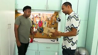 [BlackInWhite] - Double Dildo Solo Then Brutally Dped And