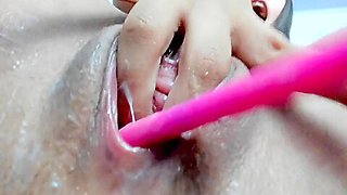 Sweet-looking College Girl Becomes A Cock-thirsty Little Slut Reaching An Orgasm While Fucking Herself With A Big Dildo