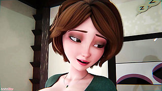 Cass x Baymax - MILF fucked by robot cock