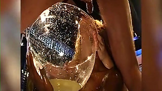 Blonde Slut Drinks Piss and Cum in Extreme Bukkake