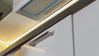 Hot and Cute Beauty in Her Dormitory Room Takes off Panties to Flash Shaved Pussy and Big Ass