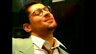 Secretary Sucks Young Manager's Cock and Gets Fucked in Office