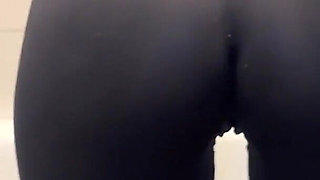 Cleaning Busty Slut Sucks Two Cocks and Swallows Milk