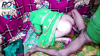 Indian desi new bride bhabhi in green saree blouse fucked and cock sucking hindi audio claire wayes