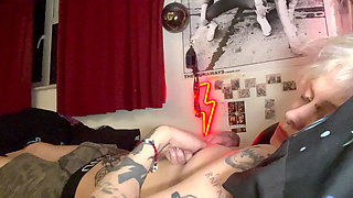 Glitterqueen1999 Edging Nipple Play Nipple Twisting Cumming Goth Tattoos Piercings