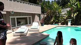 Interracial bj and hardcore sex video