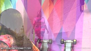 Huge Tits Huge Ass Ebony In Threesome Sex