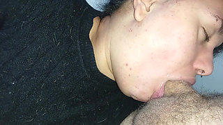 SHE STARTS THE DAY FULL OF LONGING FOR A COCK INSIDE HER LITTLE MOUTH