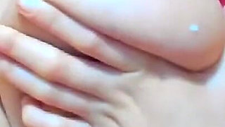 In Red Topic Boobs Out, Tits Sucking and Milk Dripping, Pussy Playing and Masturbating, Riding Dildo