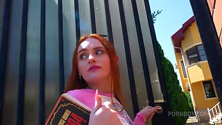 THE FIRST DVP WITH BLACK GUYS! Red-haired slut Petite Pixxxie