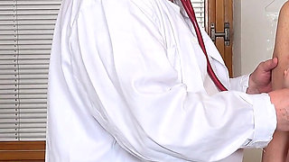 Anal Temperature Measurement of Hot Granny Lotty Blue