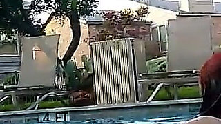 Watch BBW Nurse Vicki Exercise in Pool with Underwater Camera See My